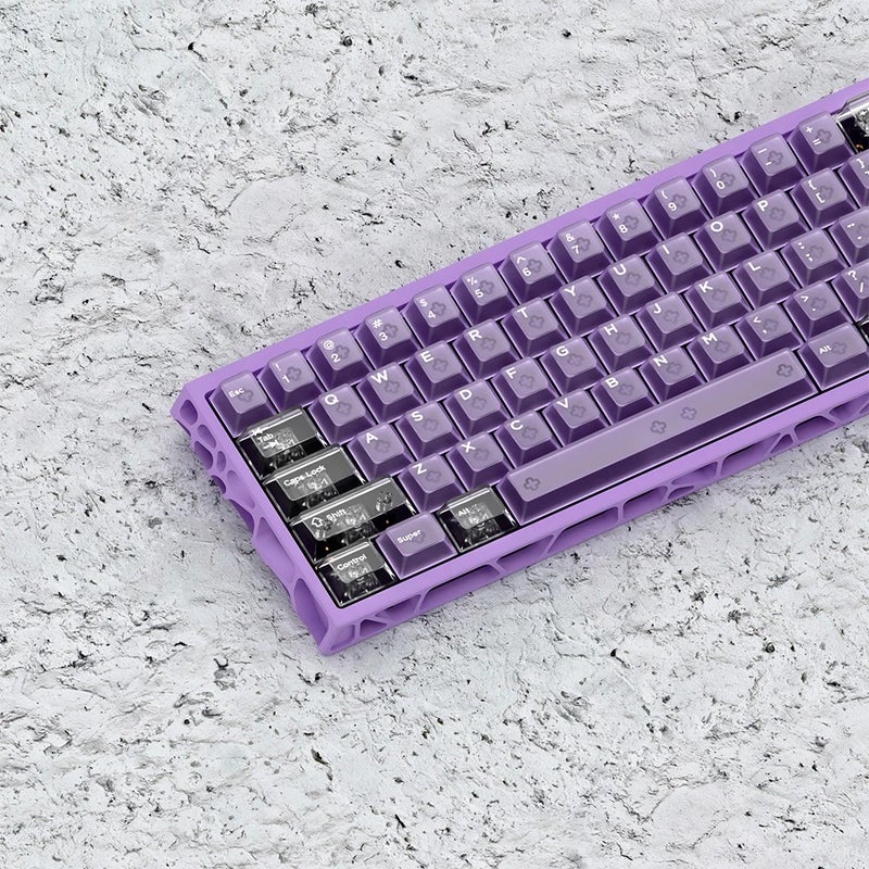 Y&D Mechanical Gaming Keyboard - Deep Purple & White - Contour Keycaps - PC Gamers Keyboard - Image 3